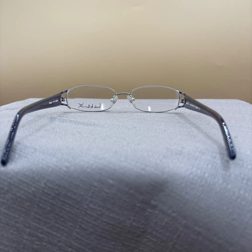 Nicole Miller Eyeglass Frames Women 49-15-130 Sterling Purple New Y2K Core